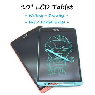 10 and 12 inch (Medium-Bold Line) Partially-Erasable LCD Drawing Board & Writing Tablet