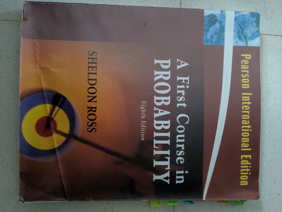 A First Course In Probability Sheldon Ross St2131 St2132 Ma2216 Books Stationery Textbooks Tertiary On Carousell