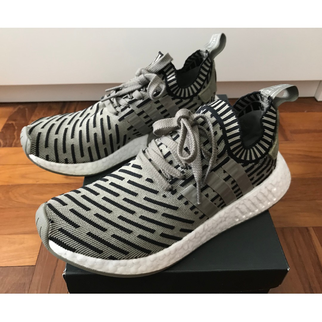 Adidas NMD R2 Primeknit Trace Cargo Olive Green Women s Fashion Footwear Sneakers on Carousell