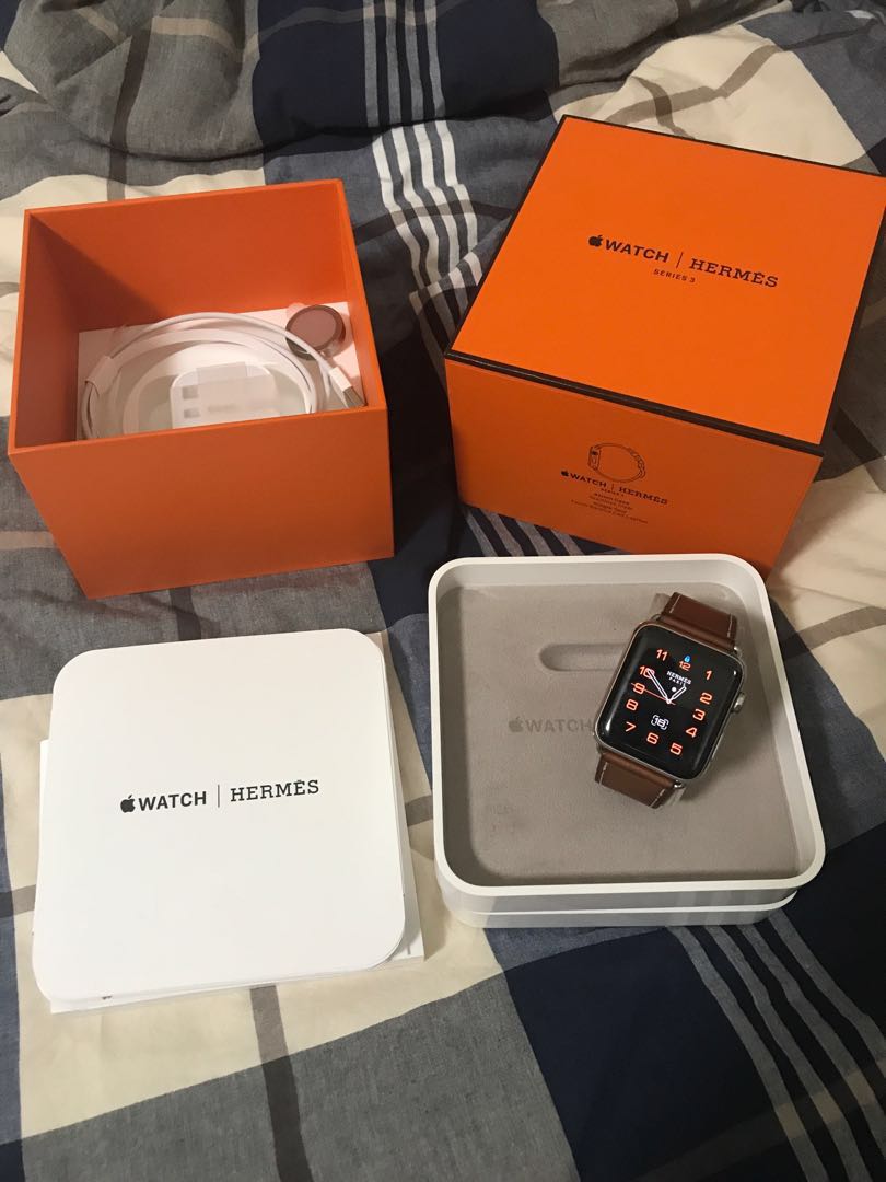 Apple watch Hermes - Series 3 / 42 mm Case Staineless Steel, Luxury, Watches  on Carousell