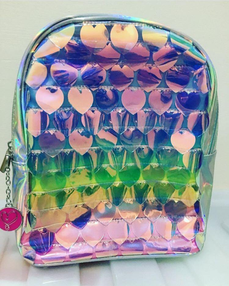 Authentic Jojo Siwa by Claires Holographic backpack Babies Kids Babies Kids Fashion on Carousell