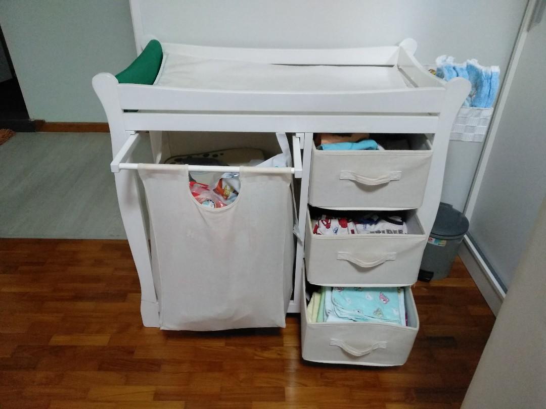 Baby diaper changing station (will absorb transport cost) and storage