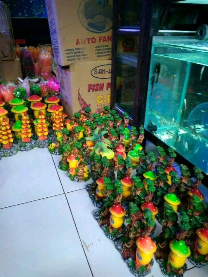 Mauvivo Hiasan Aquarium Rumah Jamur Pet Supplies Accessories On