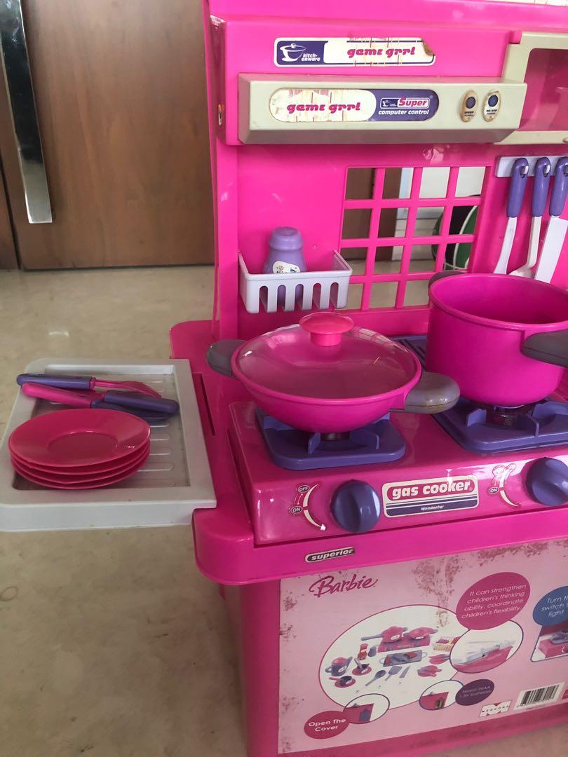 Barbie Kitchen Set Plus Extras Hobbies Toys Toys Games On Carousell