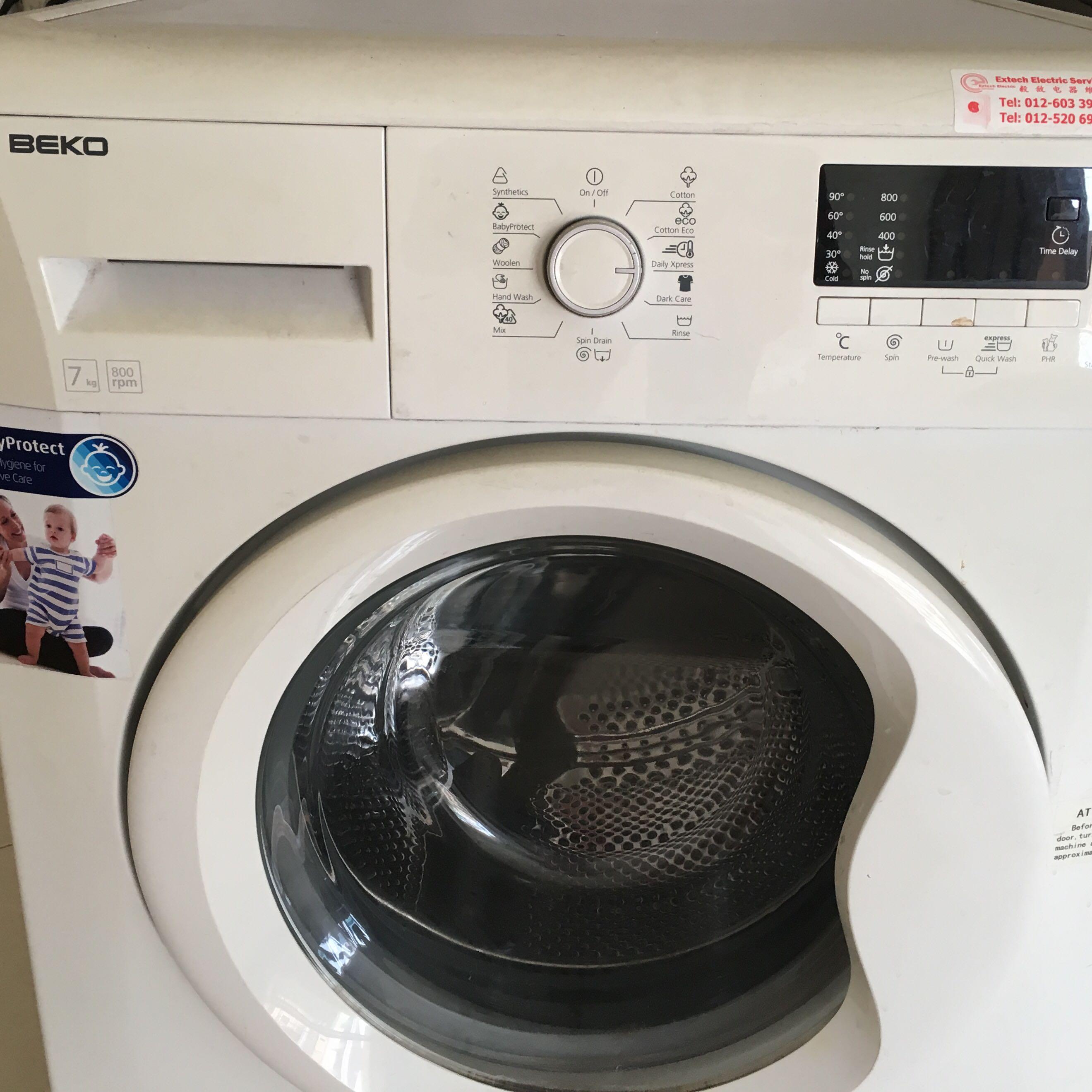 BEKO Front Loader Washing Machine (Used), Furniture & Home Living