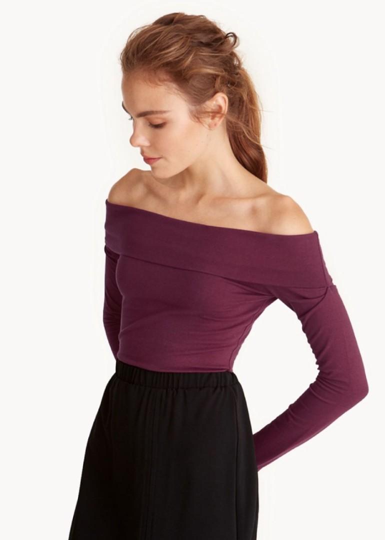 Off shoulder bodycon top Clearance
