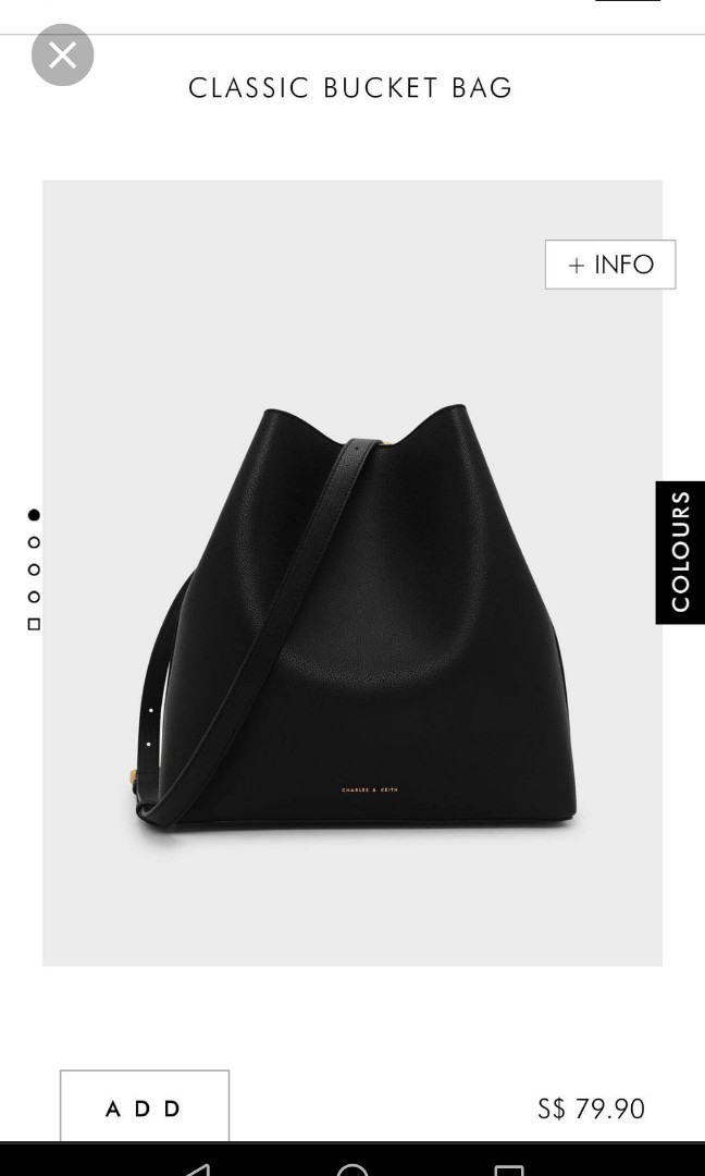 charles and keith classic bucket bag