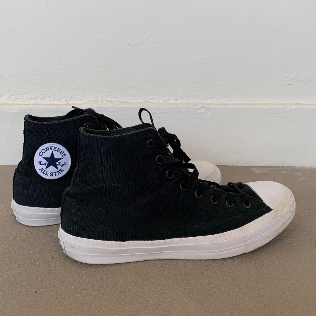 Converse Chuck Taylor 2 Black with Nike Lunarlon Insole, Women's Fashion, Footwear, Sneakers Carousell