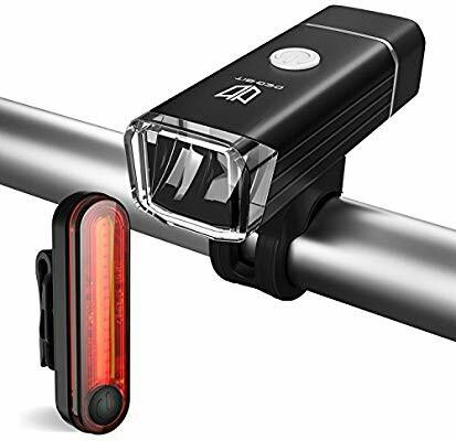 Mountain Bike Aluminum USB Charging Front Rear Light Taillight Cycling Headlight
