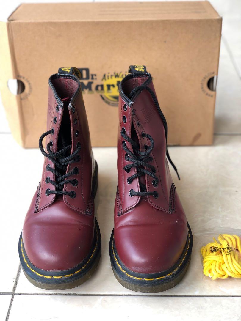 dr martens cherry red 8 hole 