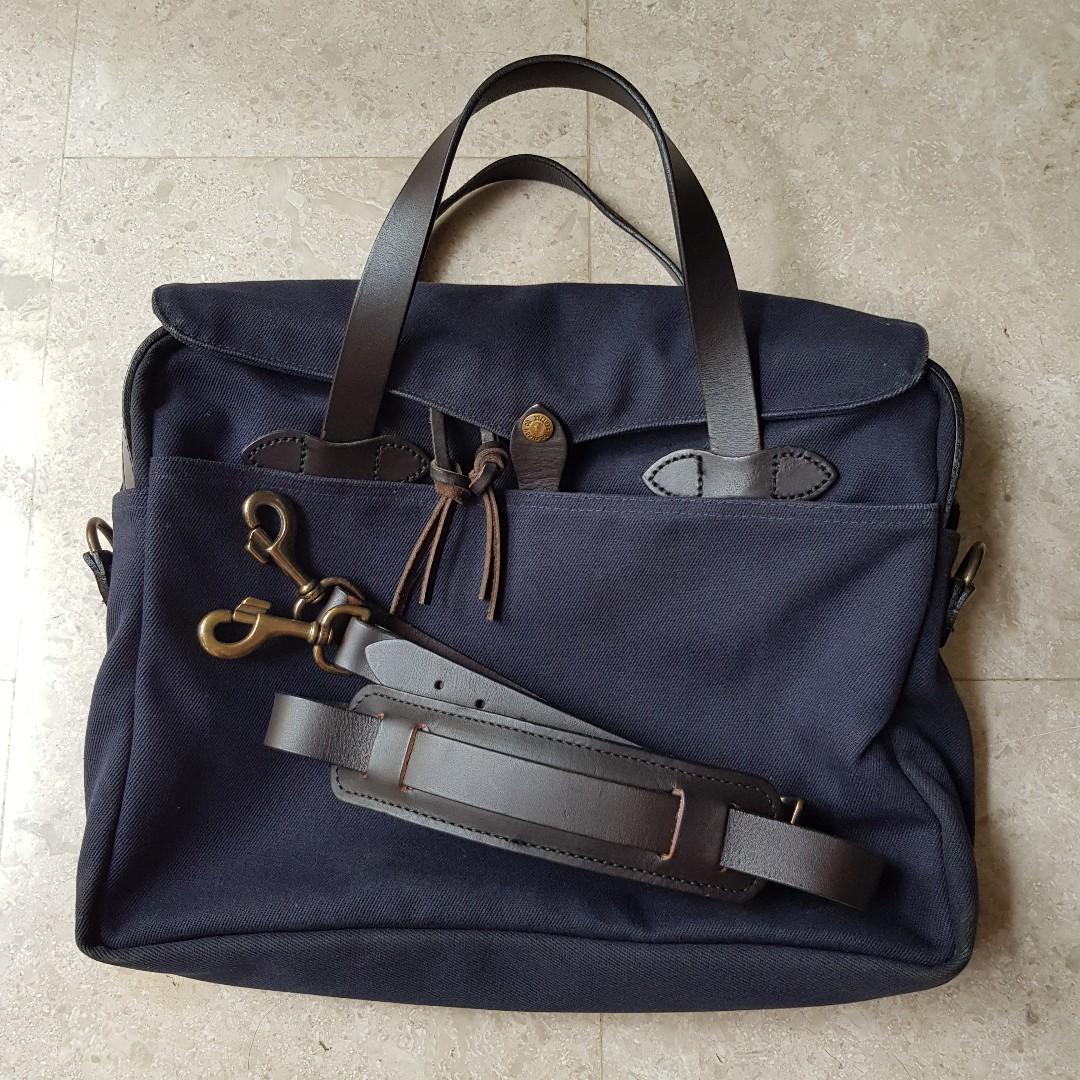 Filson navy briefcase sales