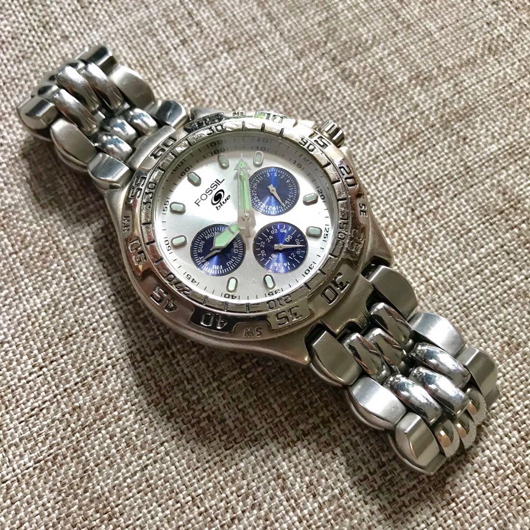 FOSSIL BQ 8775 Vintage Watch Original Lume Index Calendar Date WR