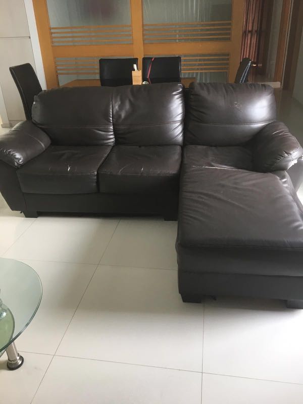 Free L shaped 3 seater Sofa self own pick up., Furniture & Home