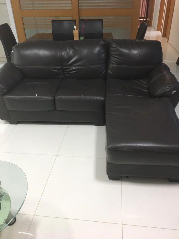 Free L shaped 3 seater Sofa self own pick up., Furniture & Home