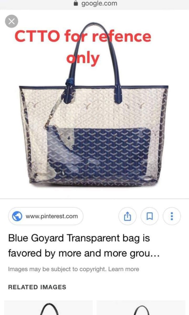 Goyard transparent top tote authentic