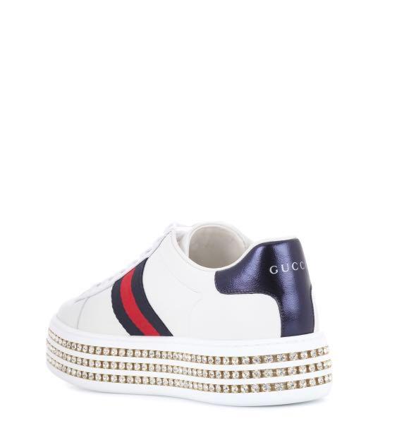 Gucci Diamonds Ace Platform leather sneakers, Women's Fashion, Sneakers on Carousell
