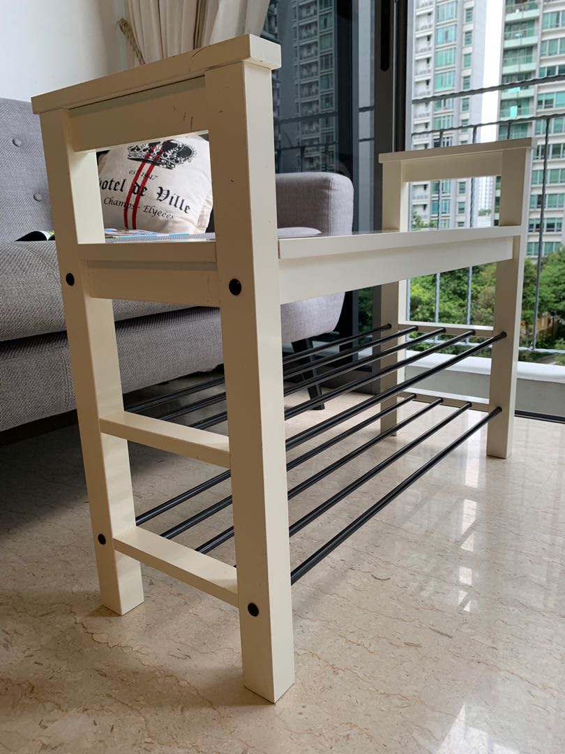 Ikea Hemnes Bench With Shoe Storage Shoe Rack Furniture Shelves