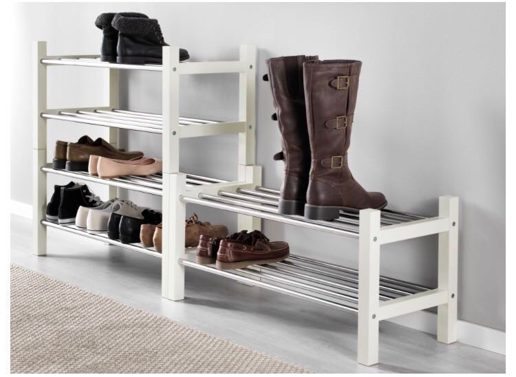 White shoe shop rack ikea