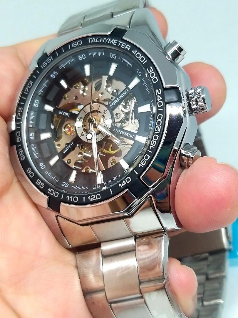 Jam tangan Forsining Automatic Skeleton ORI Fesyen Pria Jam