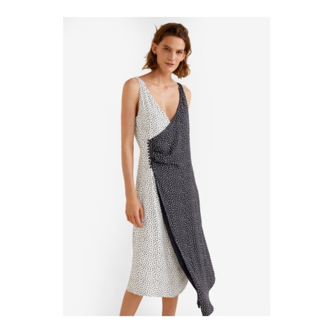 Contrast wrap dress