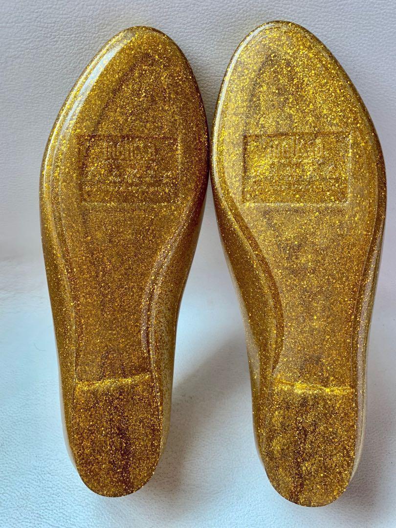 Melissa Just Dance Shoes Flats. Authentic. Gold Beige. Nt Charles Prettyfit ALDO