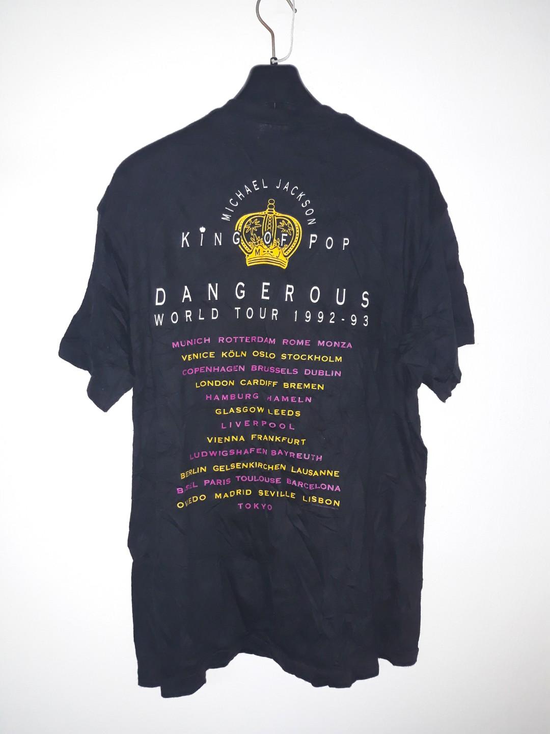 Michael Jackson 92-93 dangerous tour vintage t shirt