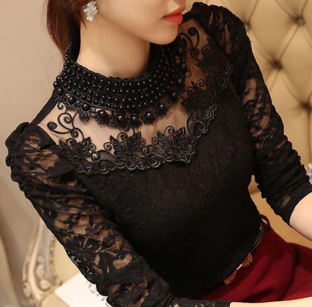 lace chiffon top