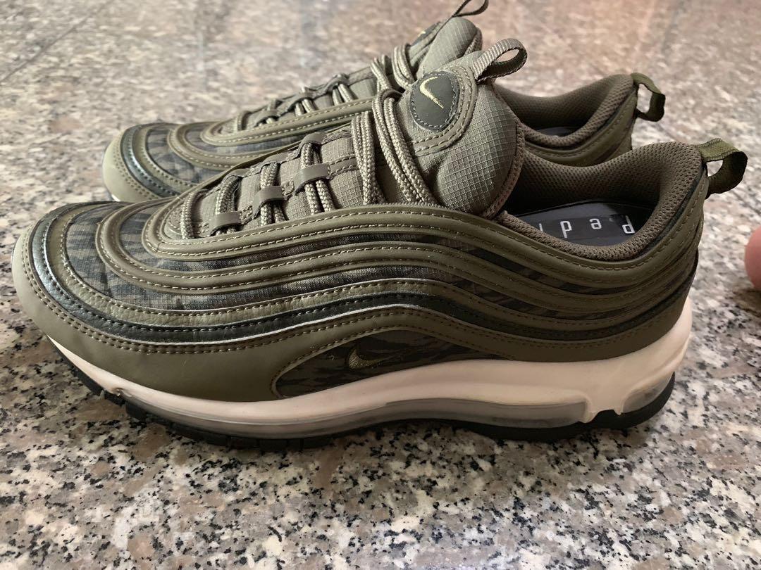 Medición Preescolar Adiós Nike Air Max 97 - Tiger Camo Olive Green - authentic, Men's Fashion,  Footwear, Sneakers on Carousell
