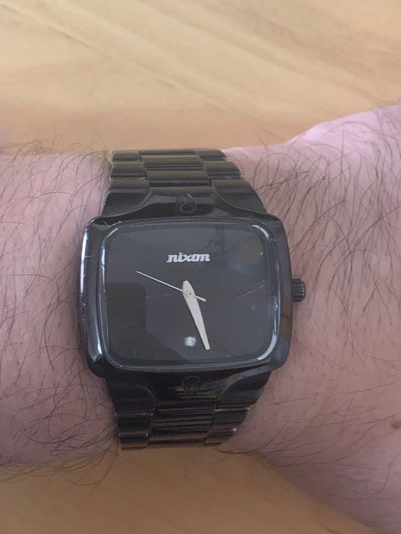 Nixon black square watch online