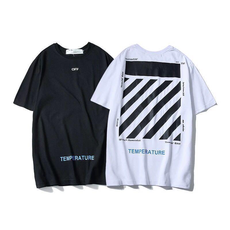 off white diagonal temperature tee