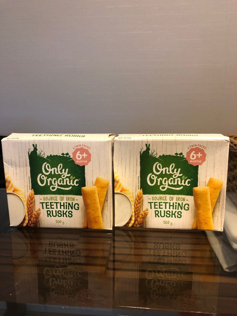 Only organic baby hot sale teething rusks 100g