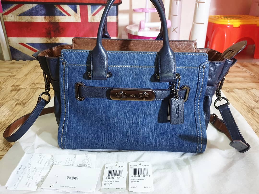 Coach swagger denim cheap