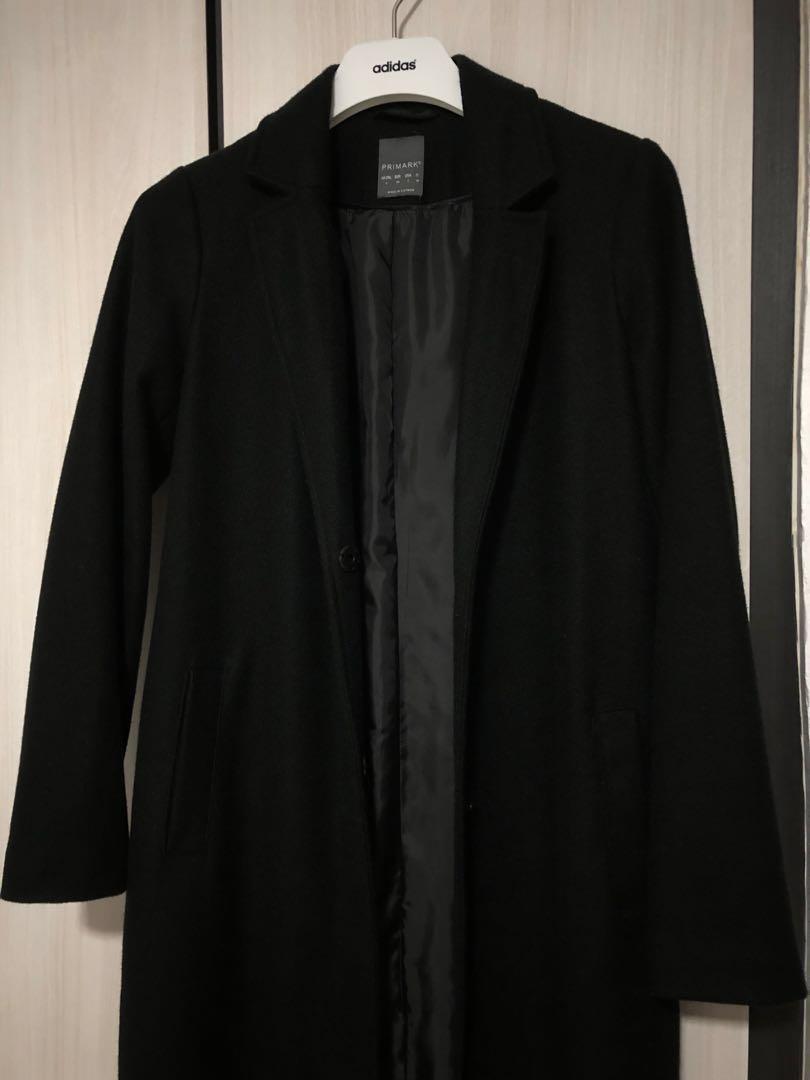 Primark full length black coat