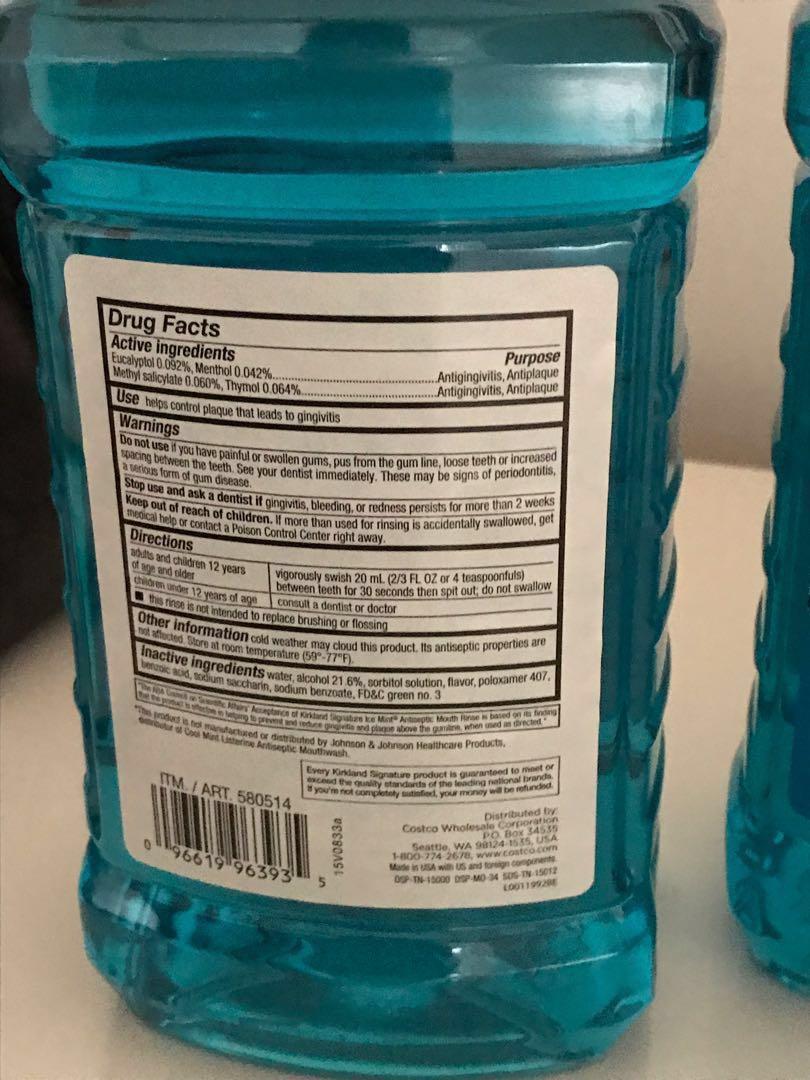 REPRICED Mouthwash Kirkland (US brand), Beauty & Personal Care