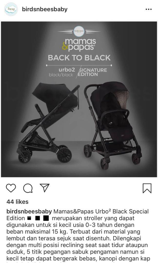 Stroller mamas papas urbo2 black signature edition Bayi Anak