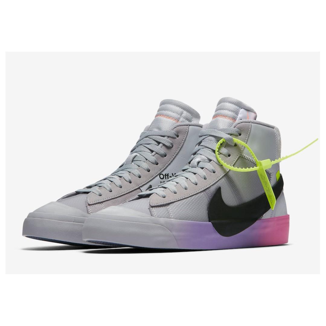 nike off white blazer mid white