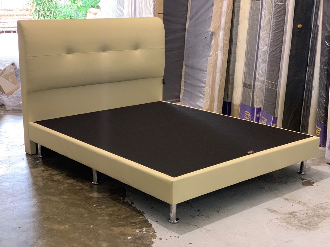 Tiffany PVC Queen Bedframe, Furniture & Home Living, Furniture, Bed