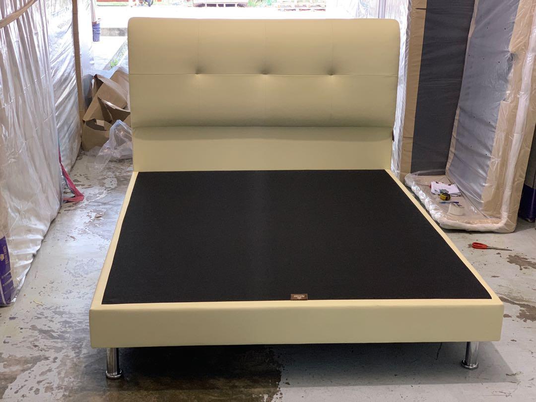 Tiffany PVC Queen Bedframe, Furniture & Home Living, Furniture, Bed