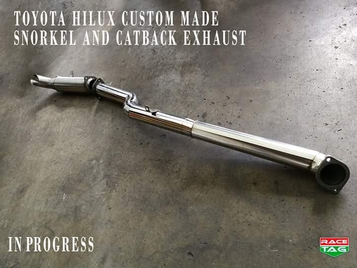 TOYOTA HILUX CUSTOM MADE SNORKEL PIPE AND CATBACK EXHAUST, Auto Accessories on Carousell
