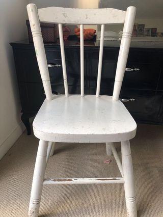 Shabby chic wooden chair