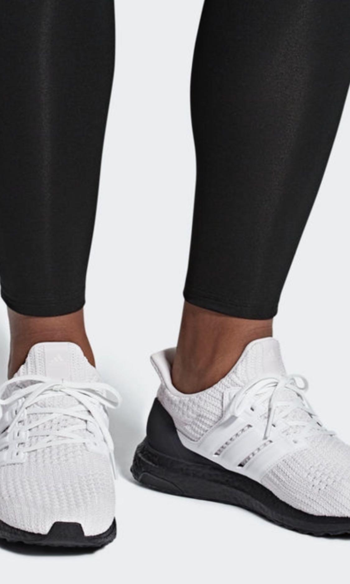 White ultra boost sales with black sole