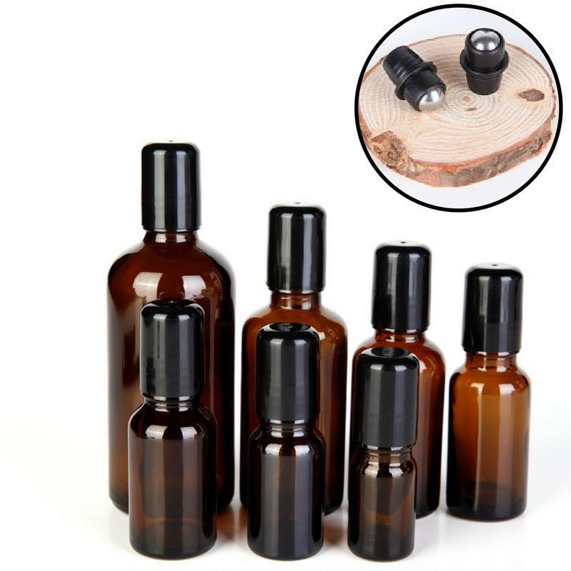 Amber Stainless Roller Bottle | Essential Oil Bottle | 5ml ...