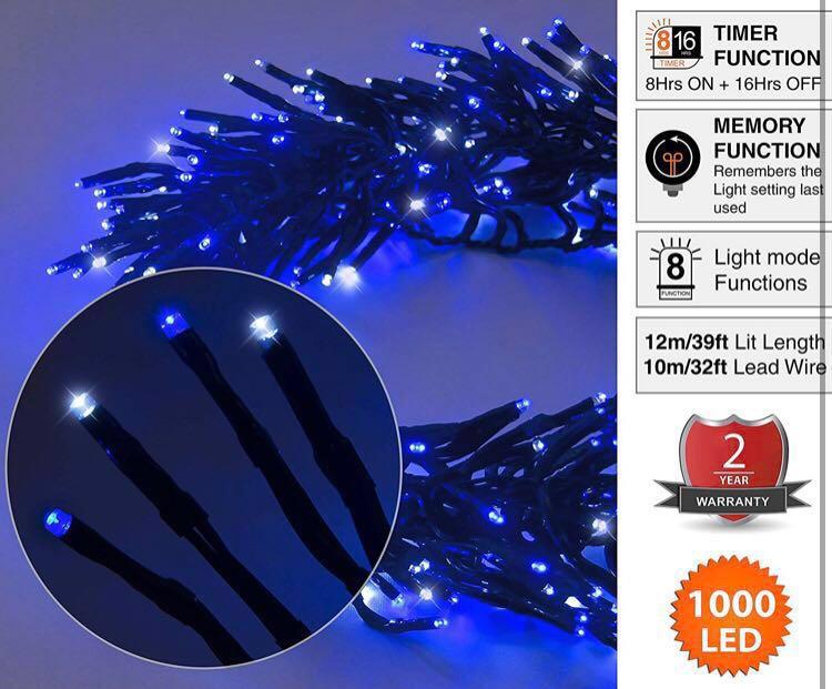 Ansio Lights 1000 Led 12m Blue And Cool White Ansio Lights 1000 Led 12m