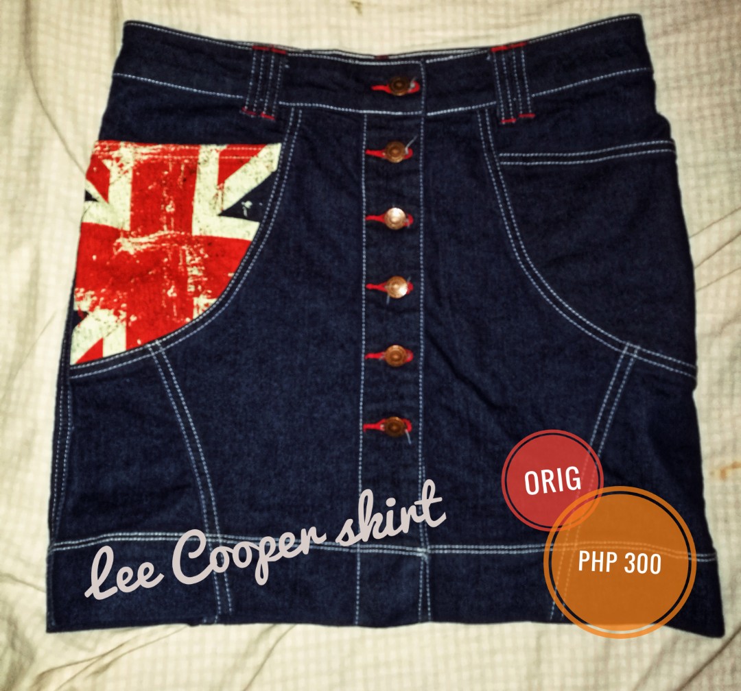 lee cooper denim skirt