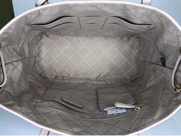 Michael Kors Jet Set Travel Large Drawstring Tote Center Stripe MK  Signature Ballet PVC