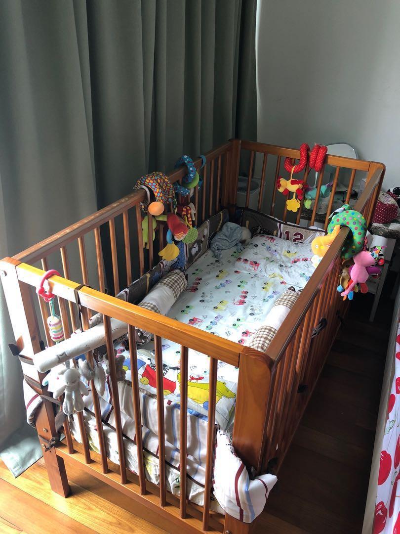 Baby Crib Wooden For Sale In Good Condition Babies Kids Baby Nursery Kids Furniture Cots Cribs On Carousell