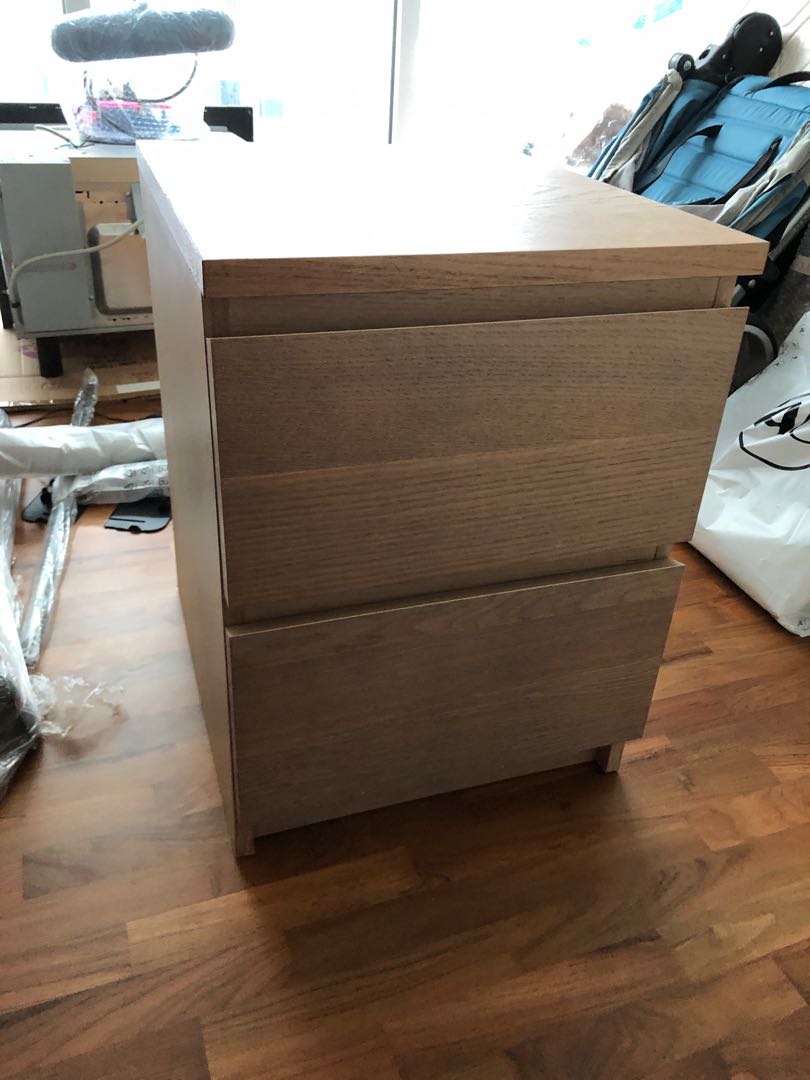 Bedside Table IKEA Malm, Furniture & Home Living, Furniture, Tables & Sets on Carousell
