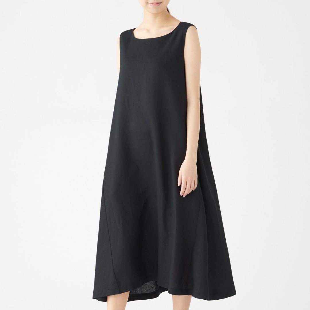 black linen shift