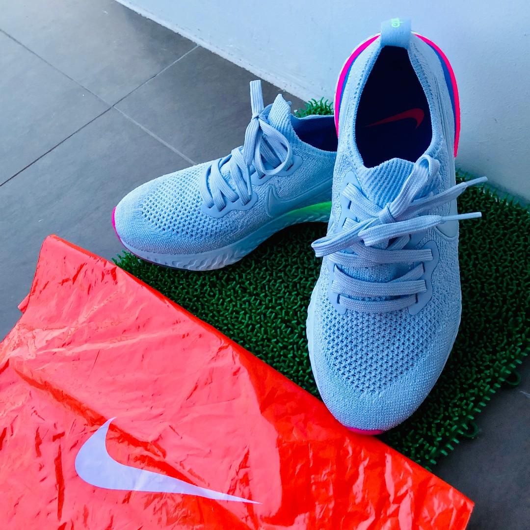 BRAND NEW NIKE WOMENS EPIC REACT FLYKNIT 2 HYDROGEN BLUE BQ8927