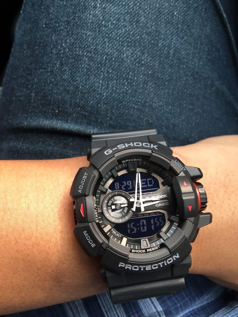 Casio G Shock Ga 400 1bdr Men Digital Analog Dial Black Resin